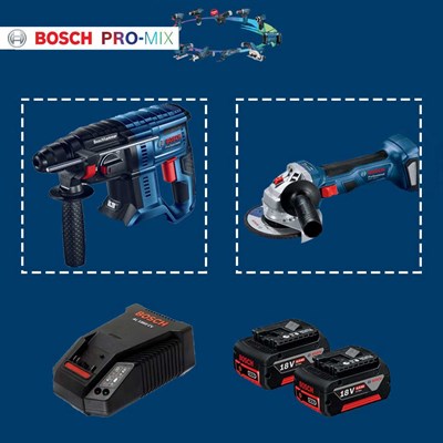 Bosch GBH 180 Darbeli Kırıcı Delici ve GWS 180-LI Akülü Avuç Taşlama Makinası